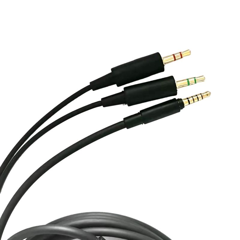 Обновленный портативный кабель для наушников Beyerdynamic MMX300 Черная оплетка ПУ-провод Вспомогательный кабель