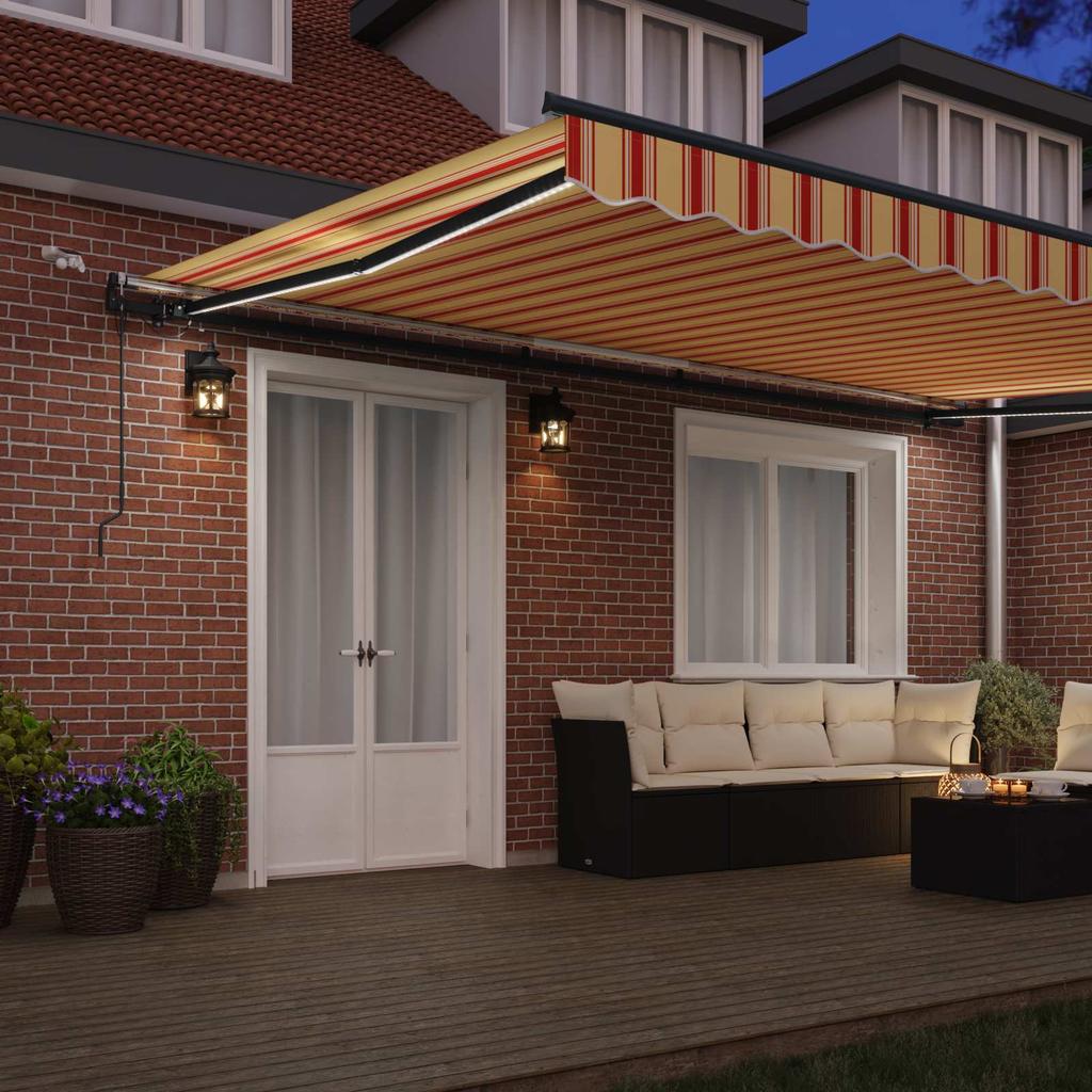 Awning Fabric Yellow and Orange 500 x 300 cm Polyester