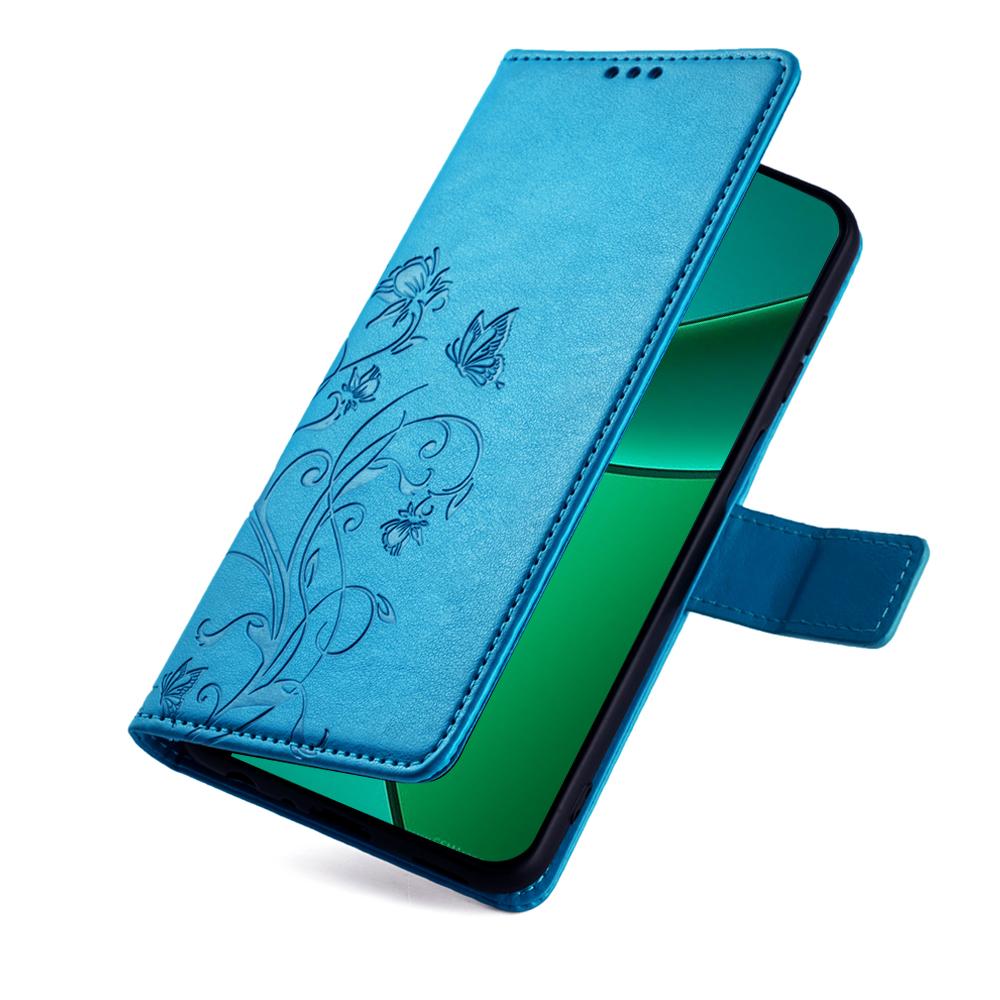 Для Realme 12 4G/12+ 5G Чехол Бабочка Цветок Кожа Магнитная Застежка Чехол для Телефона Оптом