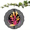 Vibrant Orange and Pink Coral Wind Chime with 360 Rotation Hook Artistic Garden Decor for Spring Summer Ideal Gift for Friends Family