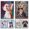 Abstract Cute Animal Canvas Painting Graffiti Art Dog Posters and Prints Modern Wall Art Pictures for Home Decoration No Frame
