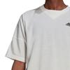 adidas Укороченная футболка с круглым вырезом и короткими рукавами с логотипом алфавита, женские топы, белые H67199
