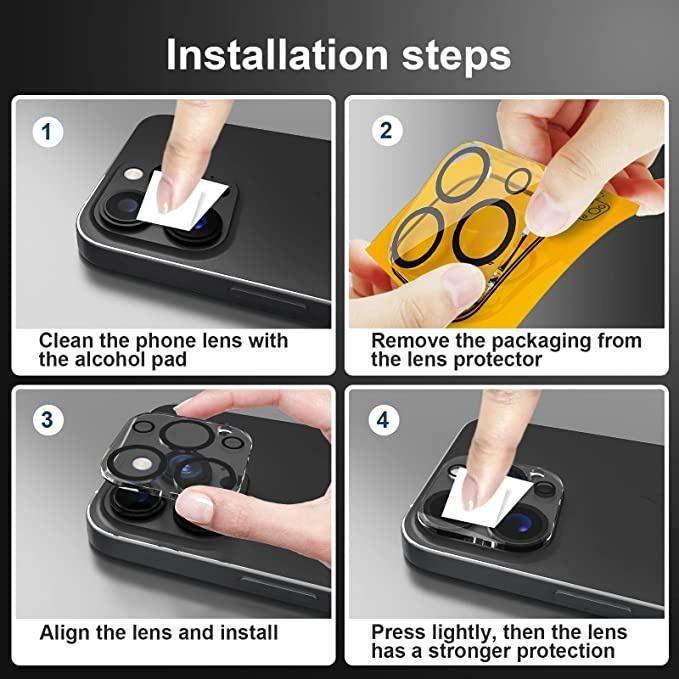 2 шт. Защитная пленка для объектива камеры для IPhone, полнокадровая пленка для объектива, прозрачный защитный чехол для стекла камеры