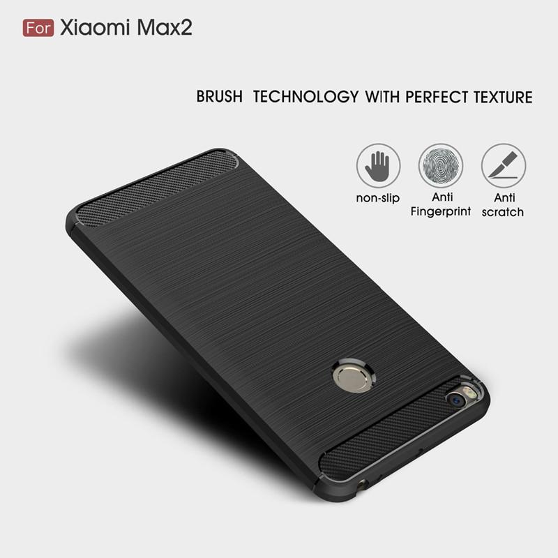 Роскошный мягкий карбоновый чехол для Xiaomi Max 2 Mi Max 2, противоударный силиконовый чехол для xaomi Mi Max2, мягкая задняя крышка для телефона