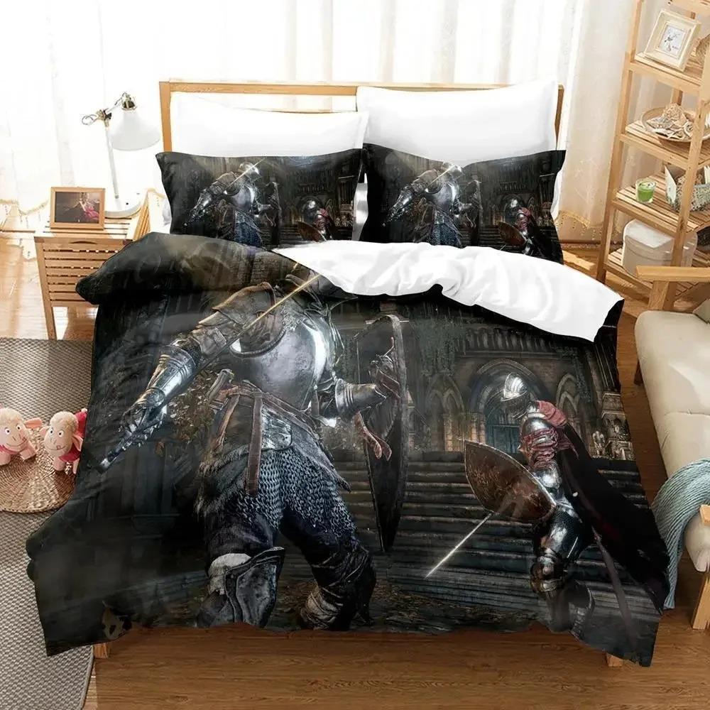 Dark Souls 3 Bedding Set Single Twin Full Queen King Size Bed Set Adult Kid Bedroom Duvetcover Sets 3D Print Anime Bed Sheet Set