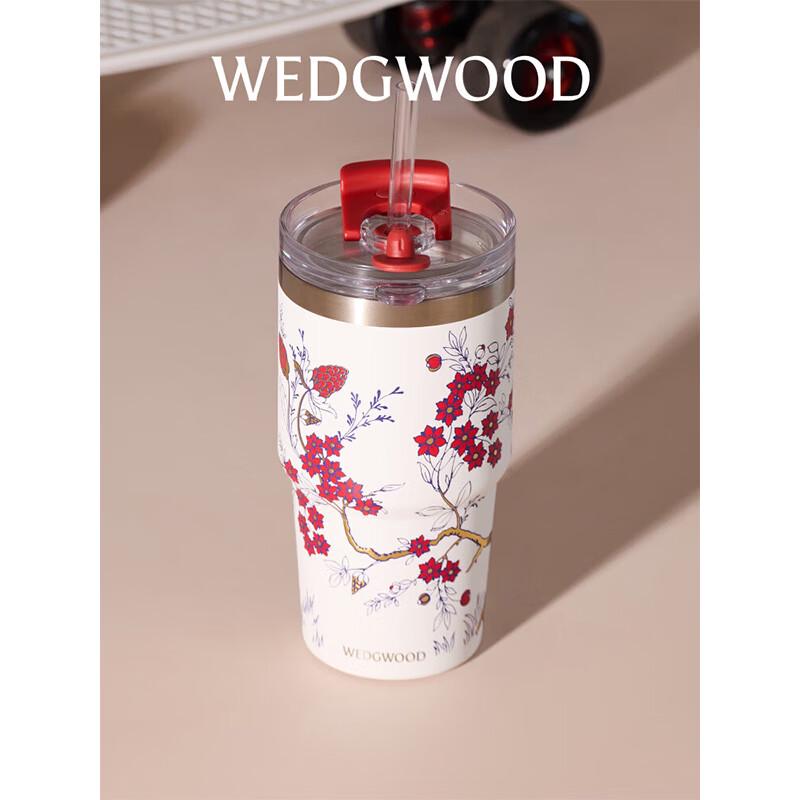 Wedgwood Joyful Magpie Ceramic Insulated Straw Cup
