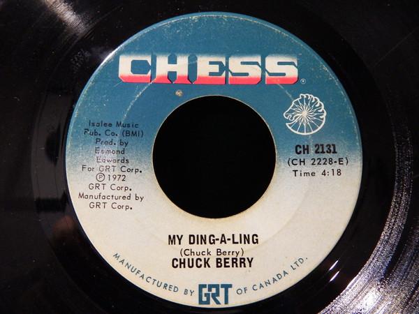 7-дюймовая пластинка CHUCK BERRY My DingALing 10332131 Chess 1972 Канада Рок Б/у