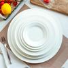 Pure White Bone Hotel Supplies Tableware Western Food Plate Steak Plate Oversized Plate Round Flat Shallow Dinner Plates