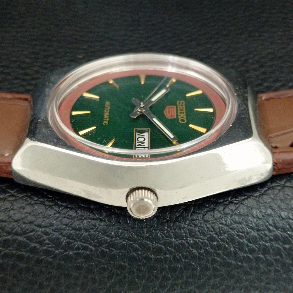 ВИНТАЖНЫЕ АВТОМАТИЧЕСКИЕ ЧАСЫ SEIKO 5 6309A ЯПОНИЯ МУЖСКИЕ ЗЕЛЕНЫЙ ЦВЕТ ЦИФЕРБЛАТ a708334-1