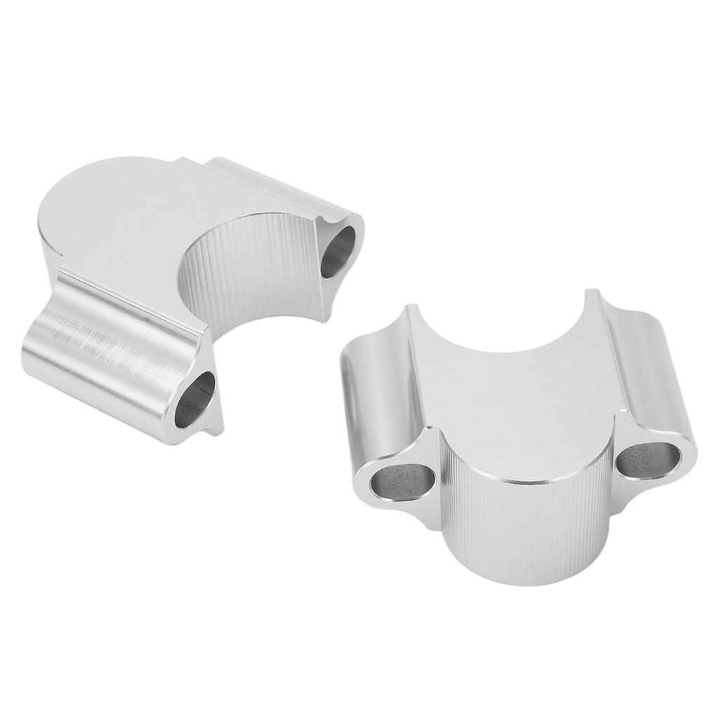 28 мм Мотоциклетный зажим для подъема руля Универсальный 30 мм Высота Монтажный зажим Замена для WR250F 2015‑2017 Серебристый