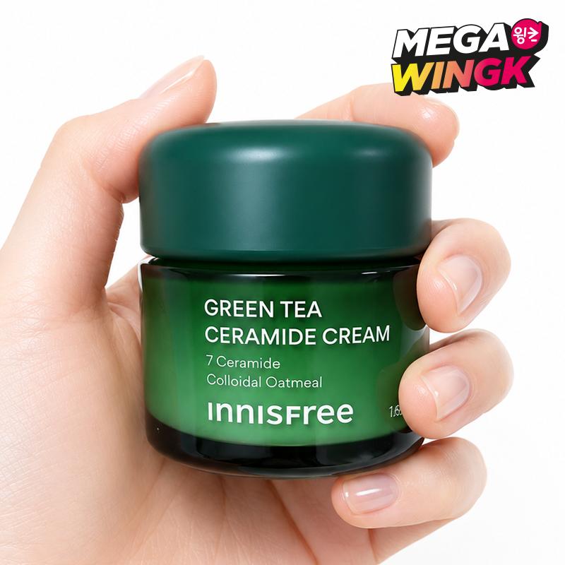 Innisfree Крем с керамидами зеленого чая для увлажнения и восстановления барьера 50 мл