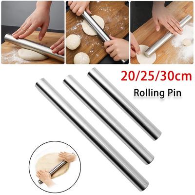 Скалка из нержавеющей стали Кухонная утварь для пельменей, приготовления хлеба, печенья, пиццы