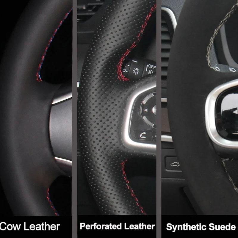 100% for BMW M Sport G20 G21 F40 F44 G22 G23 G30 G31 G32 G11 Hand Stitched black Genuine Leather suede Car Steering Wheel Cover