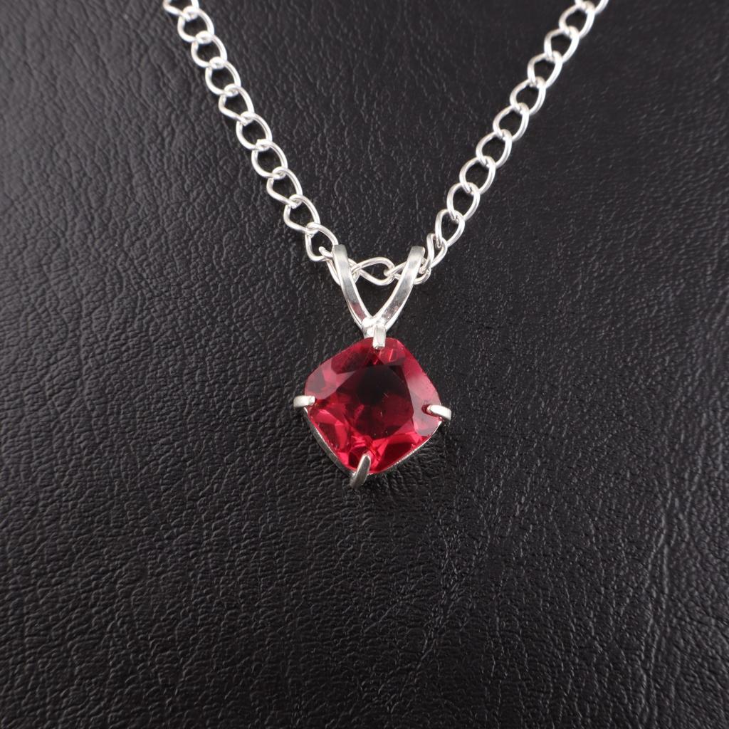 Драгоценный камень Розовый Турмалин Ювелирное изделие из стерлингового серебра 925 ручной работы Подвеска 0,93'' PP-62-7