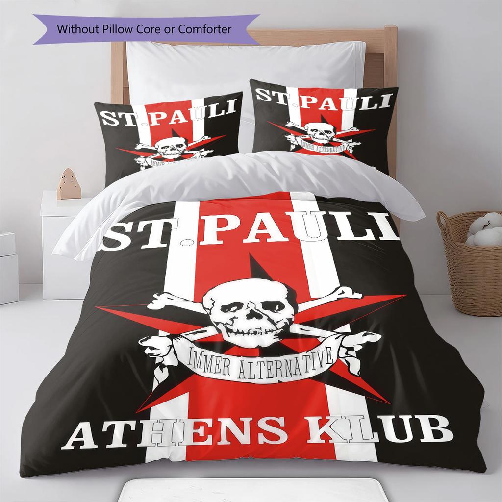 St. Pauli logo Bedding Quilt Set Quilt Cover Pillowcase Home Decoration Birthday Gift (1 * duvet cover + 2 * pillowcase, without core)