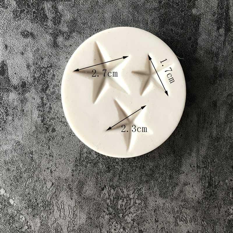 Star Shape Silicone Fondant Mold DIY Colorful Sweet Heart Chocolate Candy Paste Cake Decorating Tool Mold