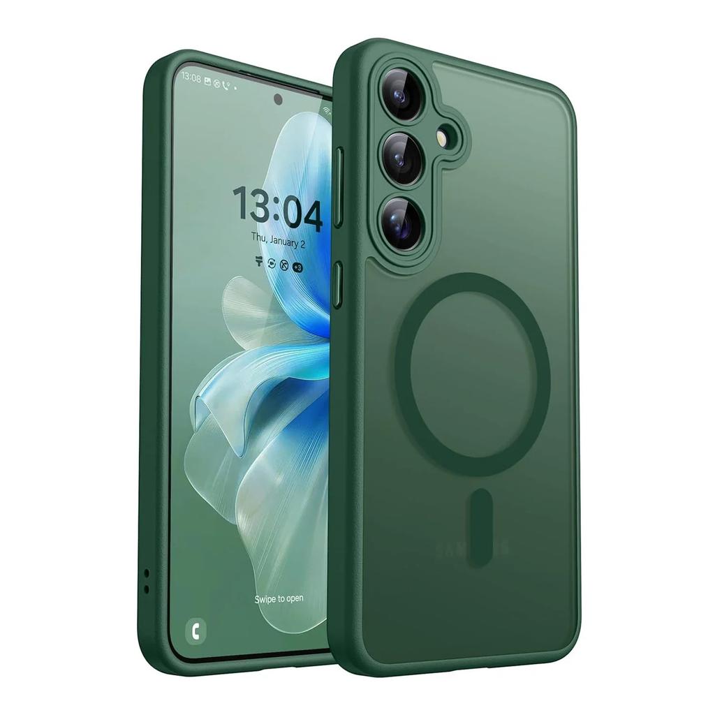 Роскошный матовый полупрозрачный магнитный чехол для беспроводной зарядки для Samsung Galaxy A16 A36 A26 A06 A55 A35 A25 A15 A05 5G Magsafe чехол