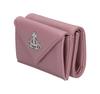 Кошелек ПУ ЗЕРНИСТЫЙ РОЗОВЫЙ [Vivienne Westwood] Тройного сложения [товар]