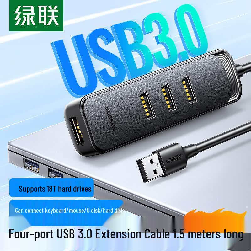Ugreen 4-Port USB 3.0 Portable Hub with 1.5m Cable