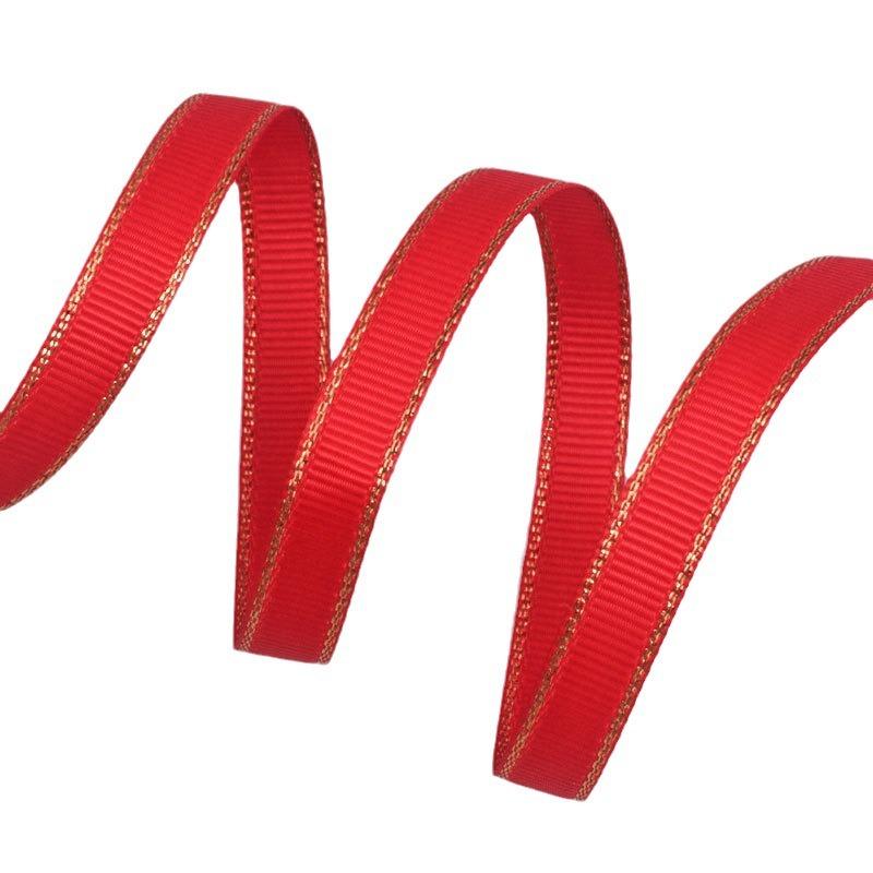 Романтичная и уютная однотонная золотая ребристая лента, зашифрованная полиэстеровая лента, двухсторонняя утолщенная прошитая лента, подарочная коробка, декоративная лента