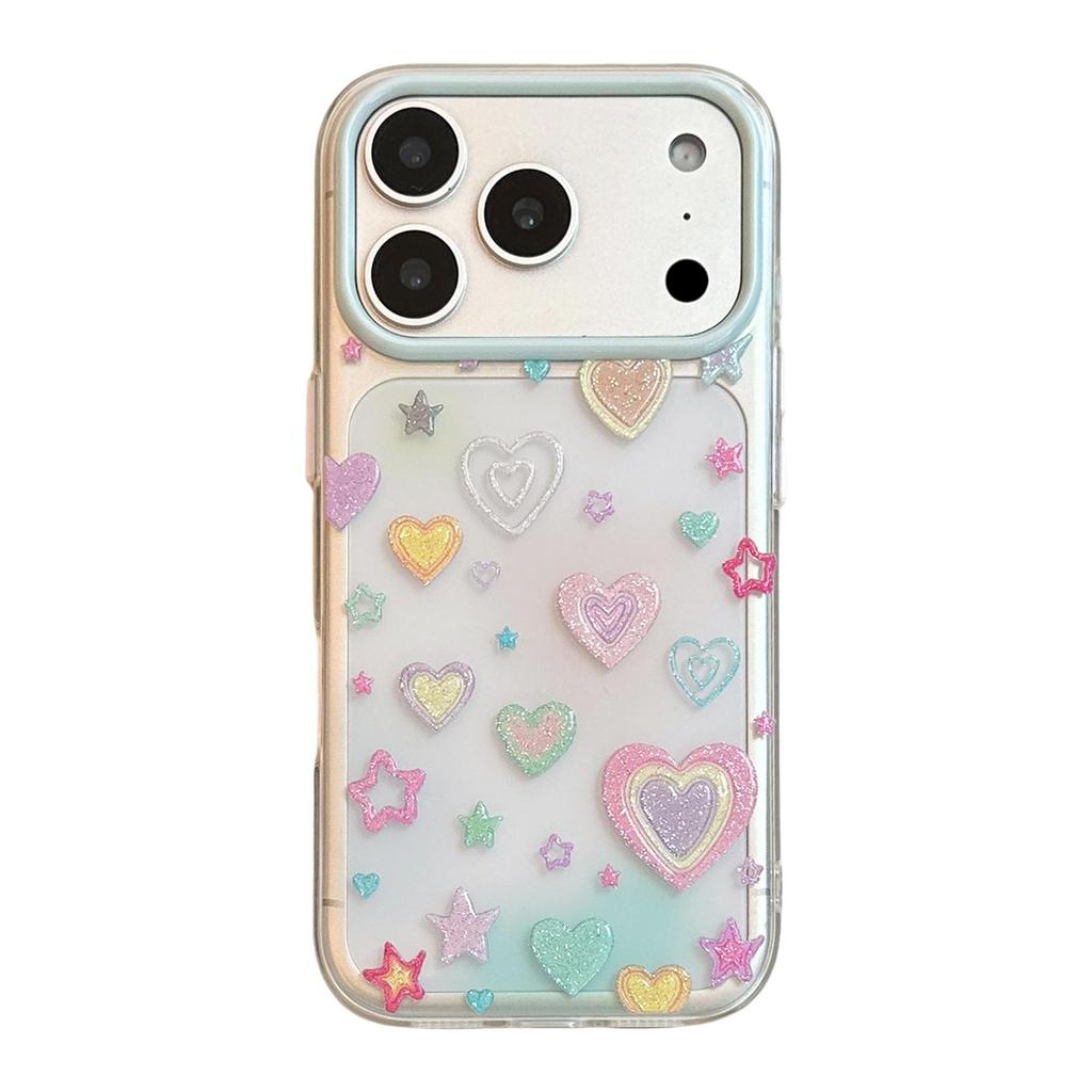 Художественный Цветной Чехол для Телефона в Форме Сердца для iPhone 16, iPhone 17 и iPhone 17 Pro Max