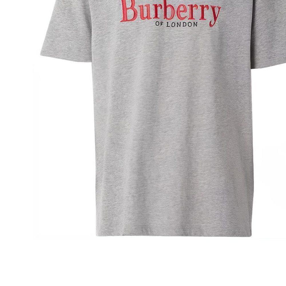 Burberry T Shirts Men's Gray Crew Neck Moderate 80078291