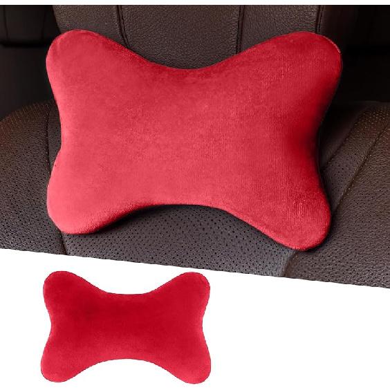 Car Headrest Pillow, Soft Comfortable Memory Foam Automotive Neck Pillow Cushion For Neck Pain Pressure Relief, Universal Fit (Black)