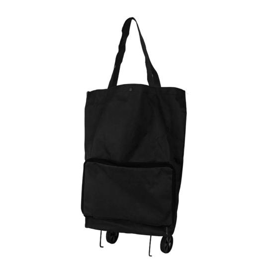 Folding Shopping Cart Trolley Bag with Wheels Large Capacity Foldable Design Waterproof Shopping Bag Portable Hand-Pulling Grocery Bag