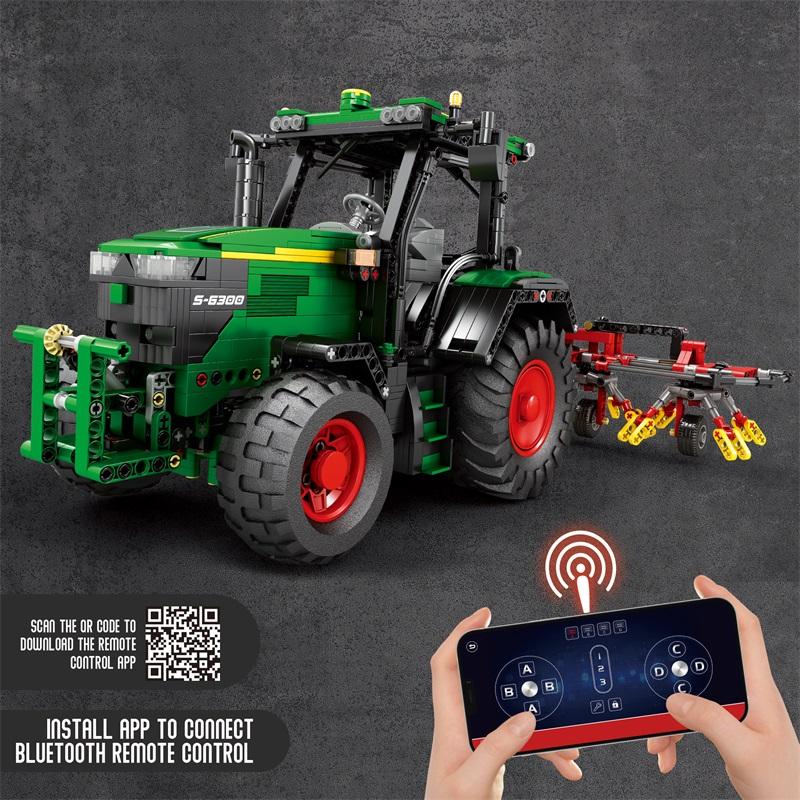 1664PCS Agricultural Tractor Building Blocks Rc APP Remote Control Engineering Car Model Bricks DIY Toys Gifts For Boys Kids