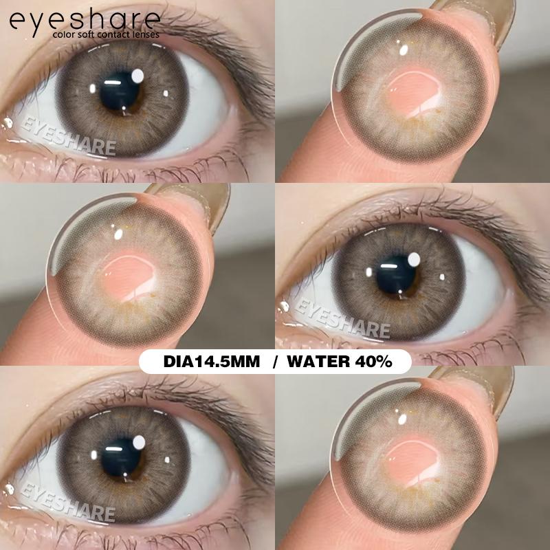 Eyeshare Blue Lenses 1 Pair Colored Pupils for Eyes Fashion Beauty Lenses Color Contact Lenses Big Eyes Colorcon Lenses for Woman