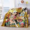 Starring the Classic Japanese Cartoon ONE PIECE Monkey D. Luffy Blanket Soft Home Furnishing Nap Decoration Four Seasons Warm Sherpa Blanket U17