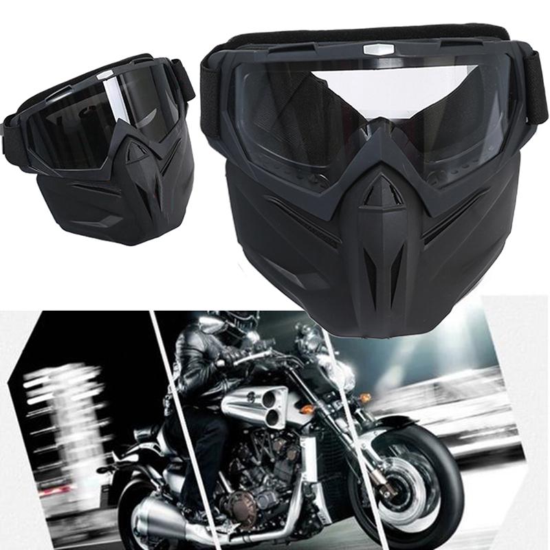 Велосипедные мотоциклетные очки, очки для защиты глаз, съемная маска для лица, регулируемая