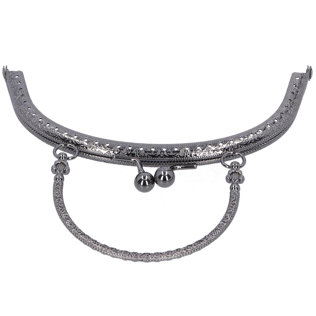 Полукруглая ручка для кошелька с металлической рамкой, застежка-замок для сумок 16,5 см, принадлежности для самостоятельного изготовления сумки, рутений