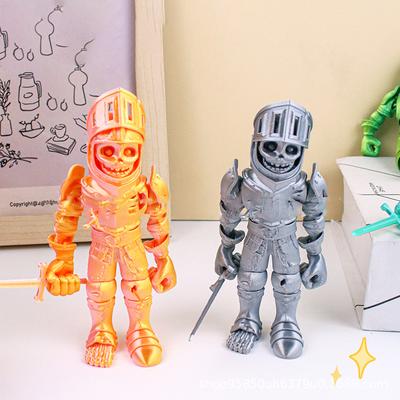 3D-печатные фигурки скелетов, фигурки скелета-рыцаря с гибкими суставами, коллекционная новинка, игрушка для детей и взрослых, подарки