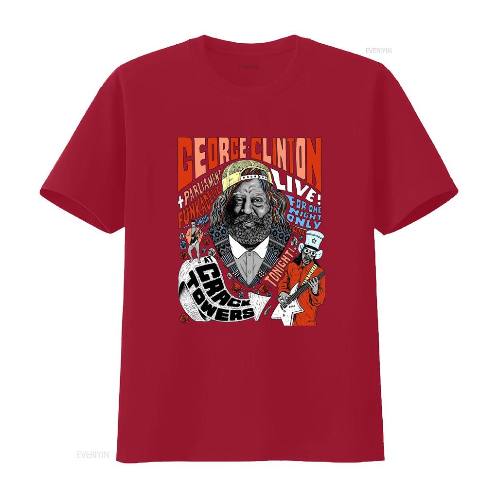Vintage George Clinton Live T Shirt Parliament Funkadelic Concert Rock Band Music vintage Washed Breathable designer clothes