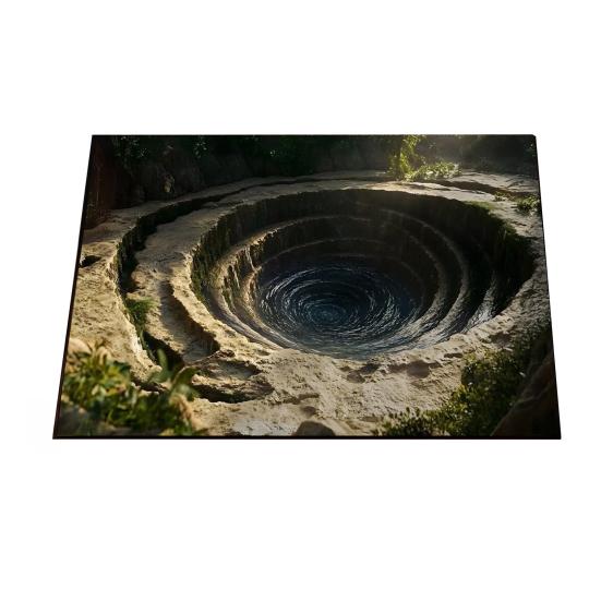 3D Ковер с оптической иллюзией, Абсорбирующий, Нескользящий коврик для ванной, Бесконечная яма, Коврик для ванной комнаты, Напольный коврик для душа, Ванны, Дверного проема, Кухни