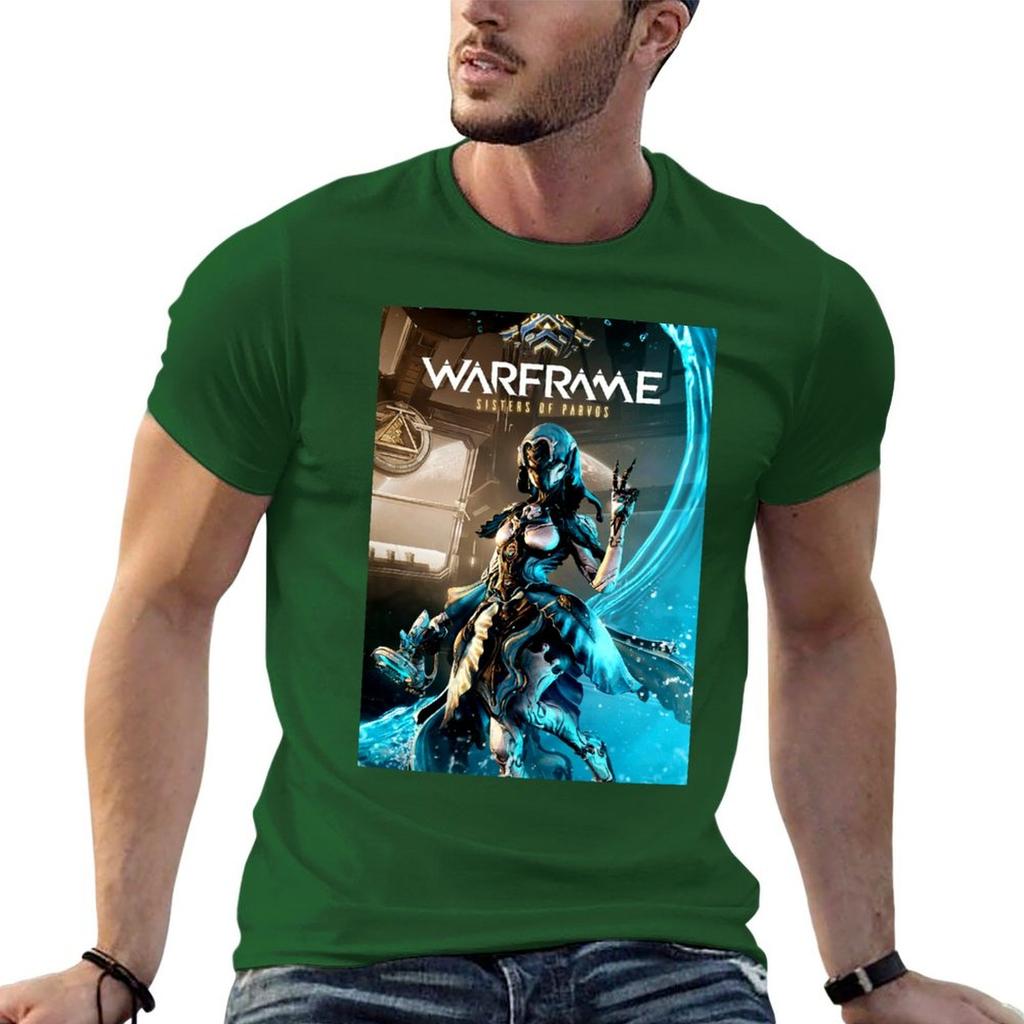 Футболка с логотипом игры Warframe Тяжеловесы Дешевые Вещи Аниме Фигурки Топы Больших Размеров Унисекс Графические Футболки
