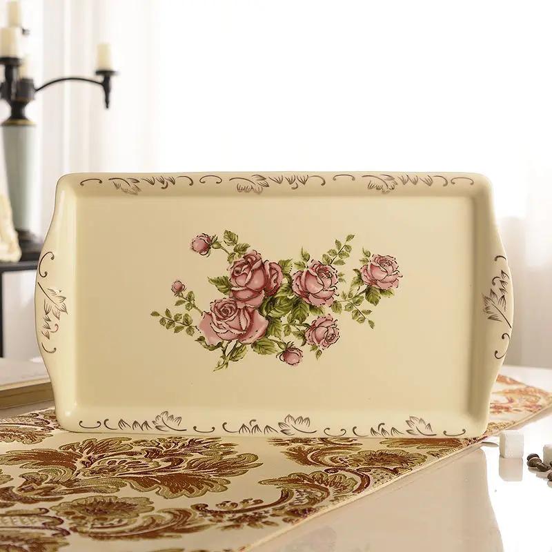 Розы Цветы Костяной фарфор Кофейный сервиз Британский фарфоровый чайный сервиз Керамический горшок Сливочник Сахарница Чайник для чаепития Кофейная чашка Кружка Кофе