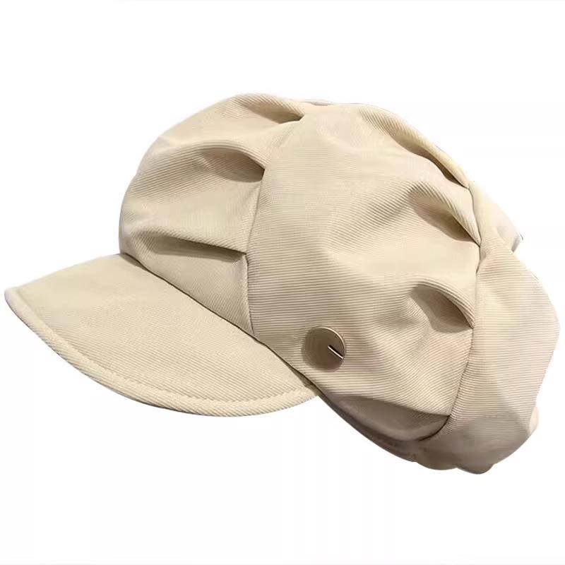 Британский стиль ретро берет универсальный для весны и осени с большой головой и кепкой газетчика-облаком