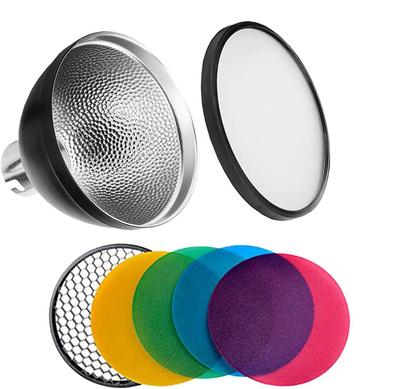 Godox Стандартный рефлектор с мягким диффузором, сотовой решеткой, набором цветных фильтров для студии, совместимый с Godox AD200 AD200PRO AD180 AD360 AD360II