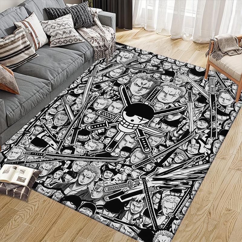 Zoro Home Sofa Decoration for Living Room & Bedroom, Non‑Slip Play Flannel Floor Mat for Game Room