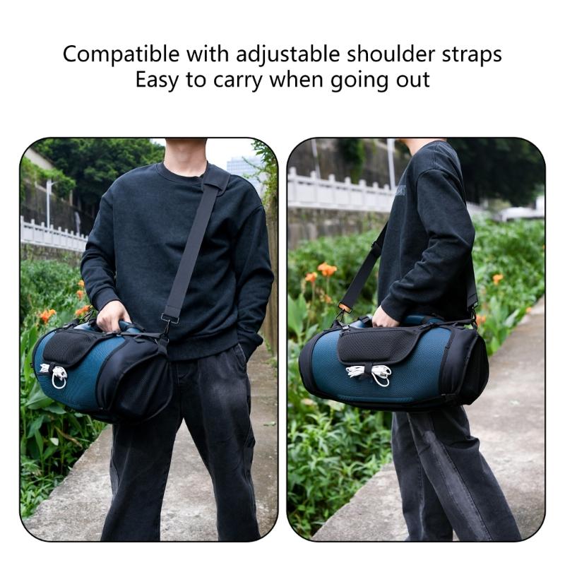 Нейлоновый Защитный Чехол для Портативной Колонки Boombox 4 с Регулируемым Плечевым Ремешком Сумка-чехол Черный