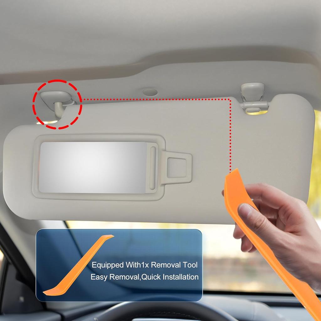 Серый левый козырек от солнца со стороны водителя подходит для Toyota Camry 2007 2008 2009 2010 2011 без люка и левая и правая сторона водителя и пассажира 74320-06780-B0