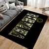 Nirvana Logo Rug with Iconic Smiley Non-slip rug suitable for living room and bedroom sofas.