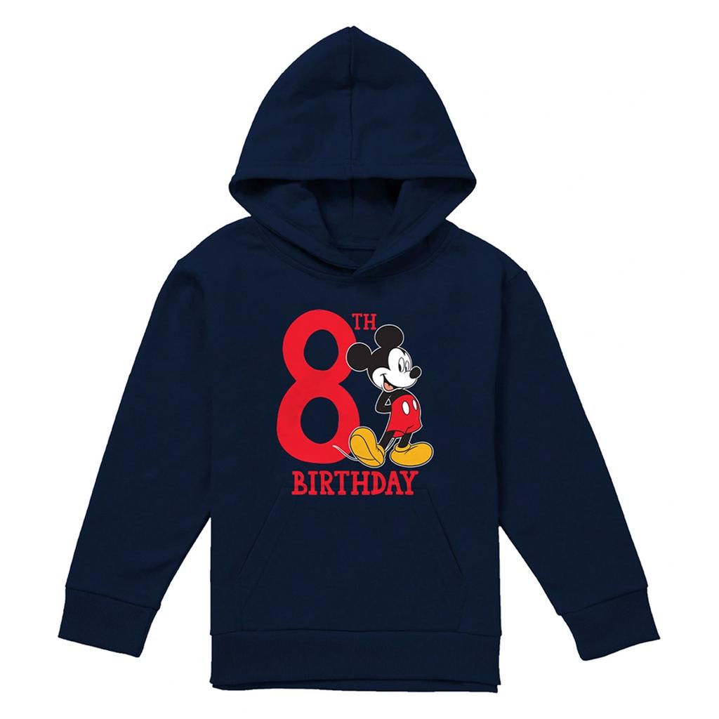 Disney Childrens/Kids Mickey Mouse Shirt 8th Birthday Hoodie