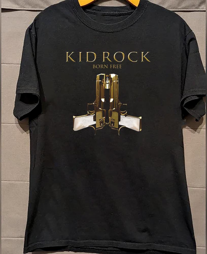 Kid Rock Born Free Черная хлопковая футболка Полный размер S-5XL SN181 Унисекс футболка