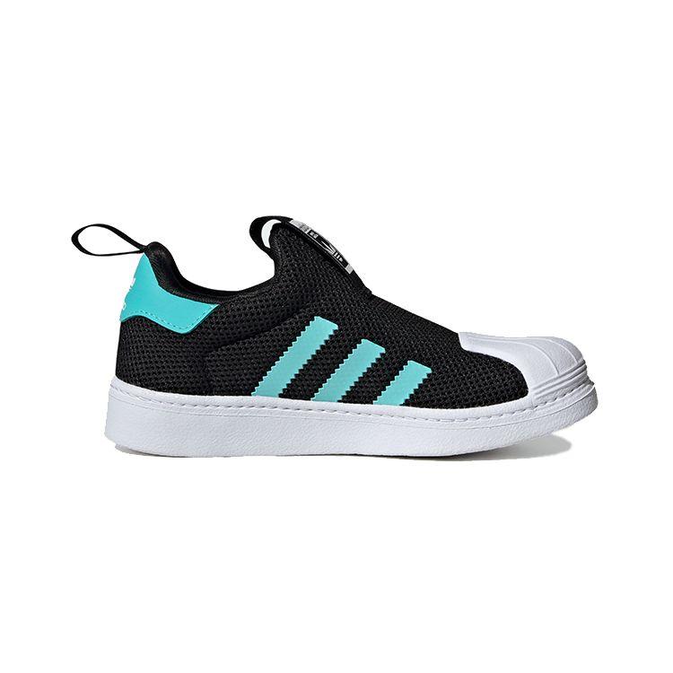 adidas Кроссовки Superstar 360 C Core Black Flash Aqua Kids, обувь белого цвета IF5920