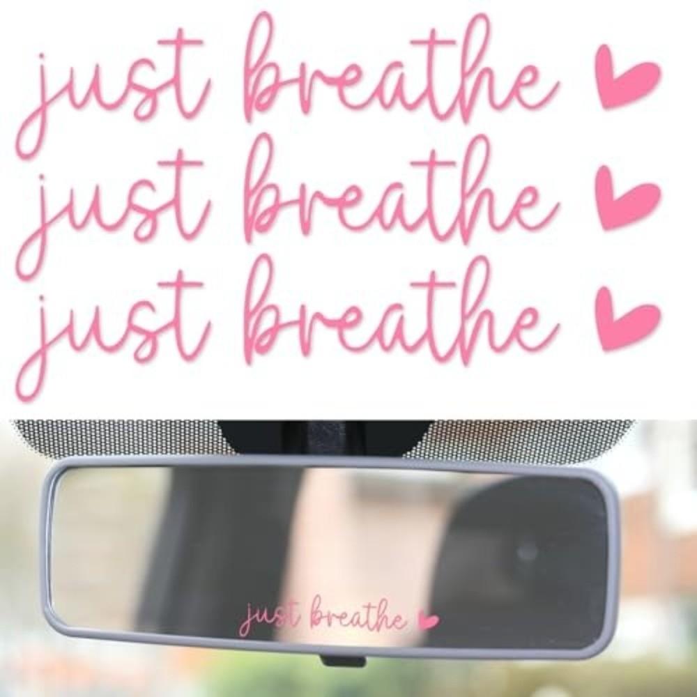 3pcs Hearts Pattern Car Rear View Decals Bible Verse Design Mirror Decals for Car Christian Faith