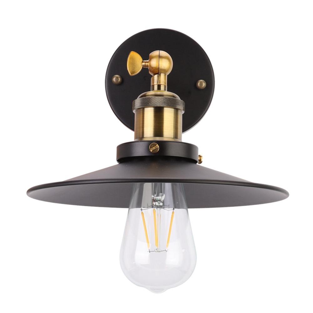 Iron Wall Lamp 110-220V Wall Lamp Fixture Vintage Sconce Light Corridor