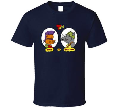 Unisex Shirt Cotton Oversize Large Size Teenage Mutant Ninja Turtles Bebop Rocksteady Cartoon T Shirt